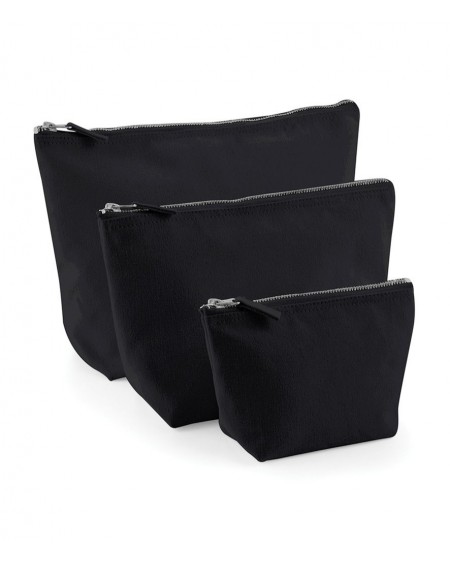 Astuccio - Pochette con fondo in Cotone con zip - Personalizzabile - Col.  Nero - Varie Misure